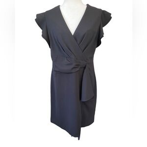 DKNY Black Mini Pleated‎ Sheath Cocktail Dress LBD- 12